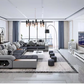 Modish U-Shape Fabric Sofa