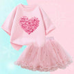 Luxury Cordiform Design Printed Girl's Dress / Ruchi
