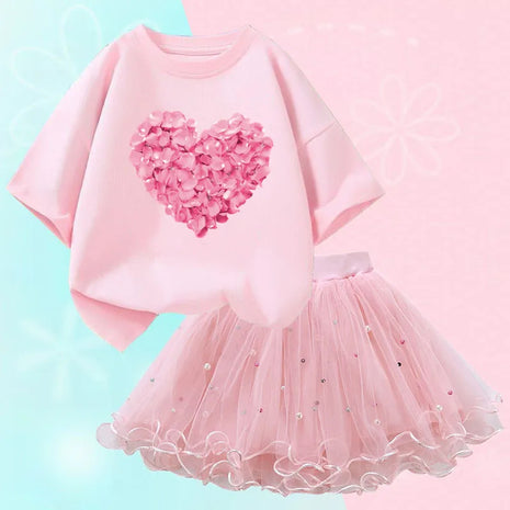 Luxury Cordiform Design Printed Girl's Dress / Ruchi