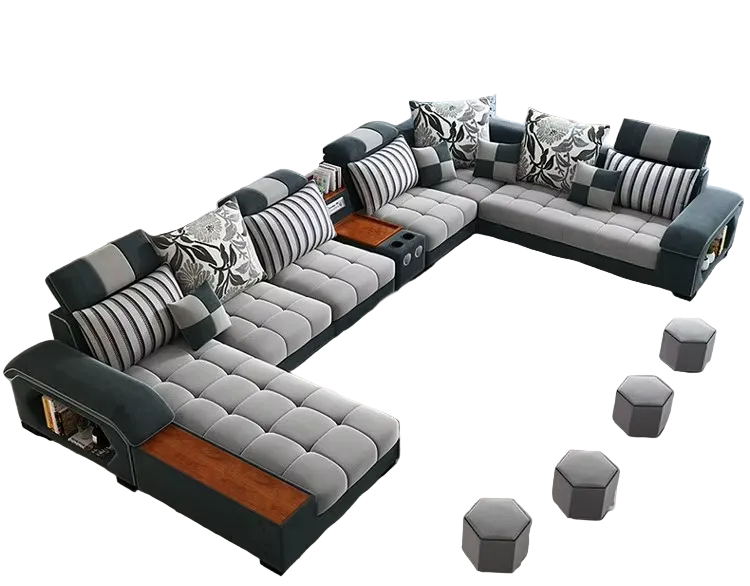 Modern Multifunctional Fabric Sectional Sofa / Ruchi