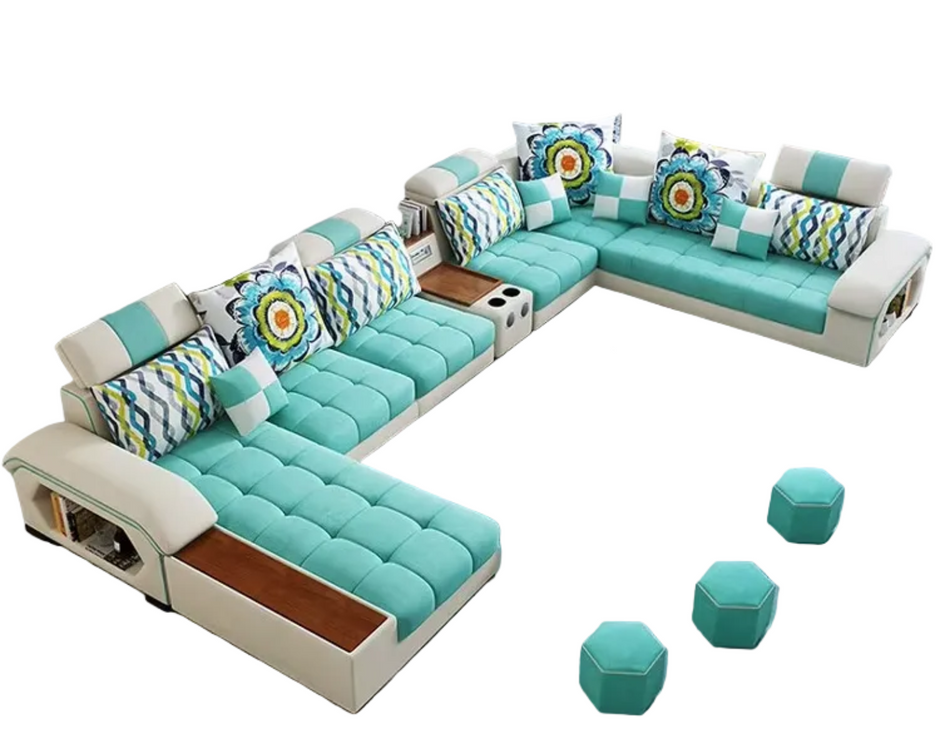 Modern Multifunctional Fabric Sectional Sofa / Ruchi