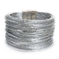 Charming Glittery Wrapped Leather Bracelet / Ruchi