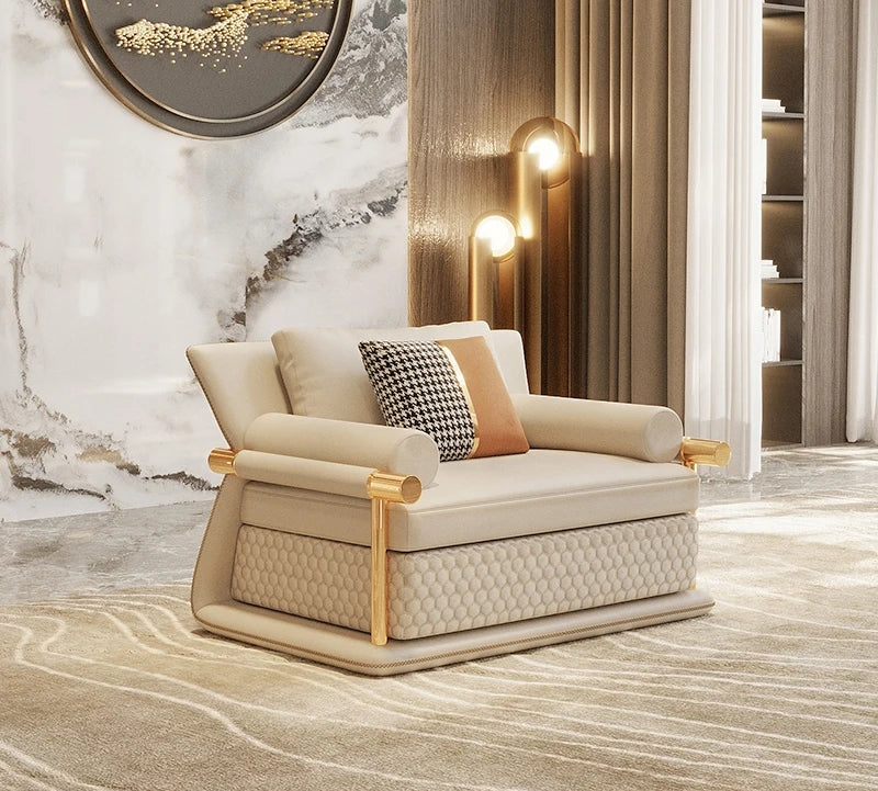 Modern Leather Upholstery Sectional Sofa Set / Ruchi