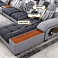 Modish U-Shape Fabric Sofa