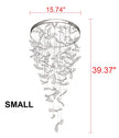 Modern Long Leaf Style LED Chandelier / Ruchi