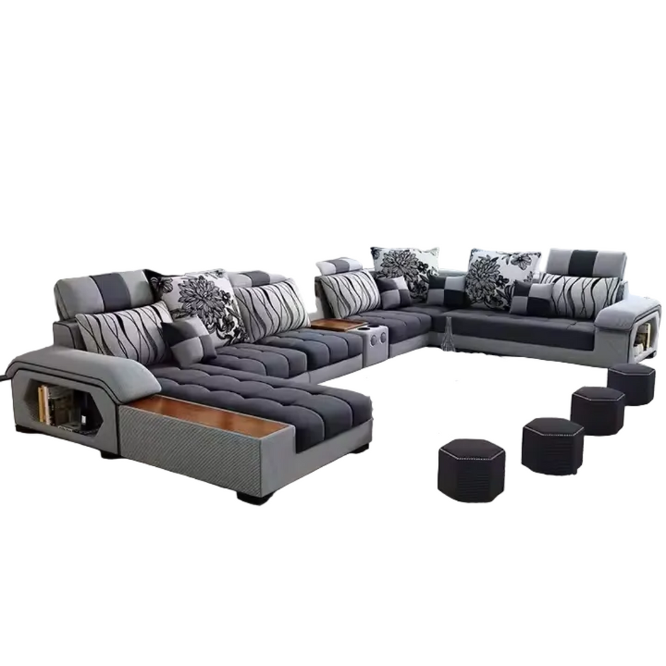 Modern Multifunctional Fabric Sectional Sofa