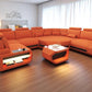 U-shaped LED Leather Sectional Sofa
