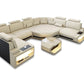 U-shaped LED Leather Sectional Sofa /Ruchi