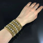 Luxury Round Golden Stone Beaded Bracelet / Ruchi