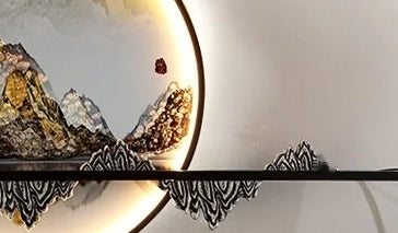 Classical Mountain Range Style LED Wall Lampshade / Ruchi