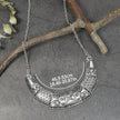Ethnic Tribal Carved Metal Collar Necklace / Ruchi 