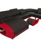 LED Sectional Sofa With Leather Upholstery