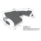 LED Sectional Sofa With Leather Upholstery