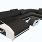 LED Sectional Sofa With Leather Upholstery
