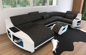 LED Sectional Sofa With Leather Upholstery / Ruchi