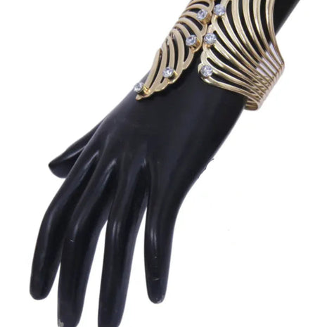 Stone Accented Chic Cuff Bracelet / Ruchi