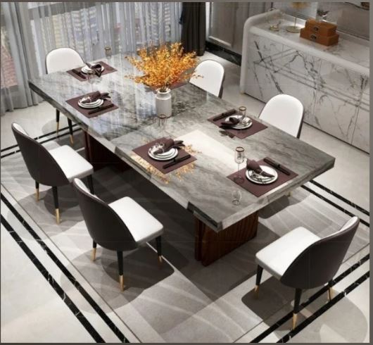 Marble Top Rectangular Dining Table / Ruchi