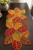 Handcrafted Leaf-Shaped Beaded Runner / Ruchi