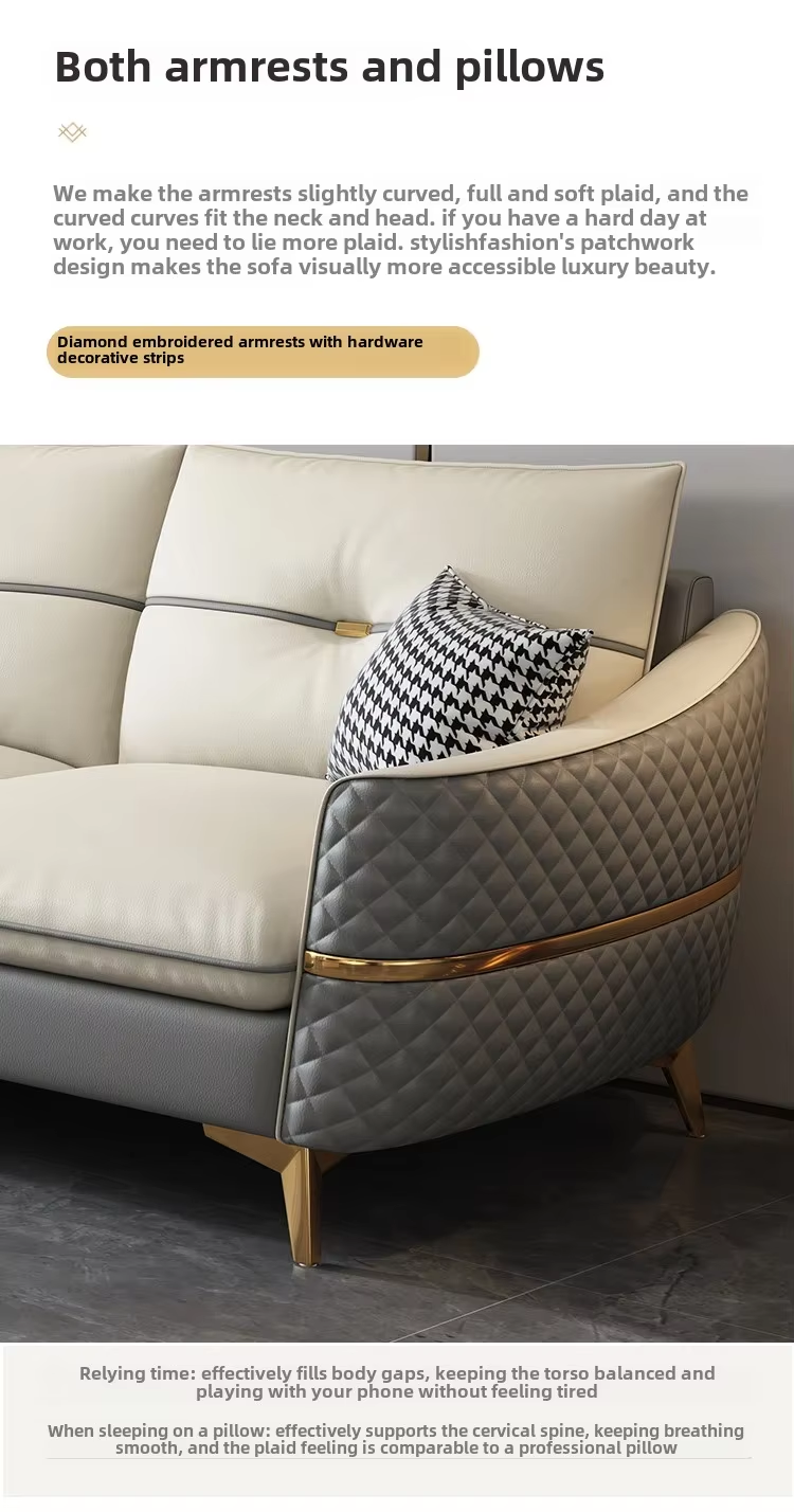 Elegant 4 Seater Leather Sofa