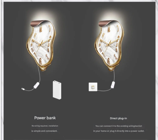 3D Melting Design LED Wall Clock