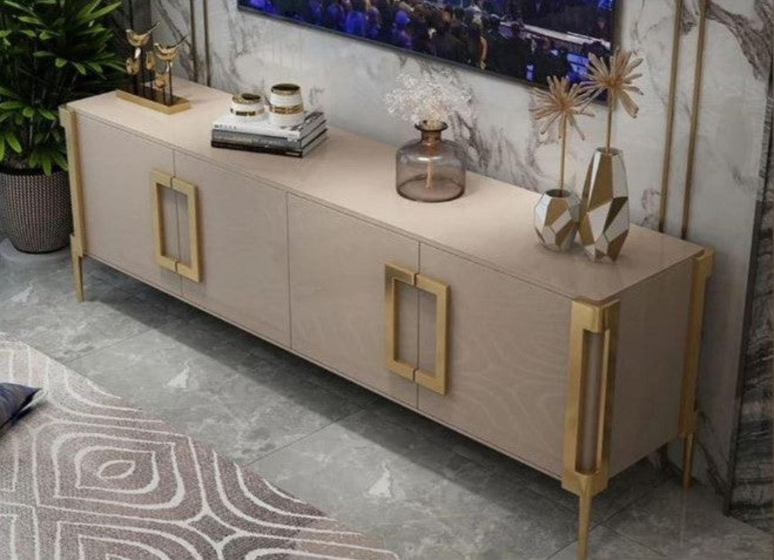 Modern Wooden TV Stand With Storage / Ruchi