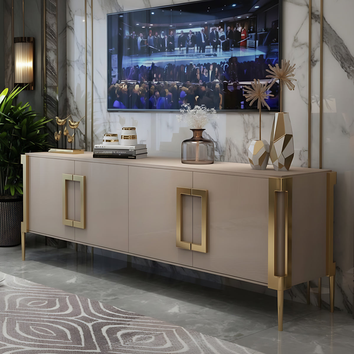 Modern Wooden TV Stand With Storage / Ruchi