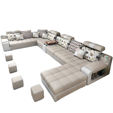 Multifunctional Contemporary Fabric Sectional Sofa