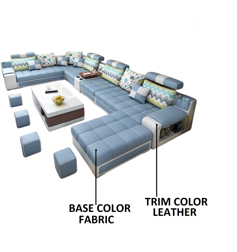 Multifunctional Contemporary Fabric Sectional Sofa