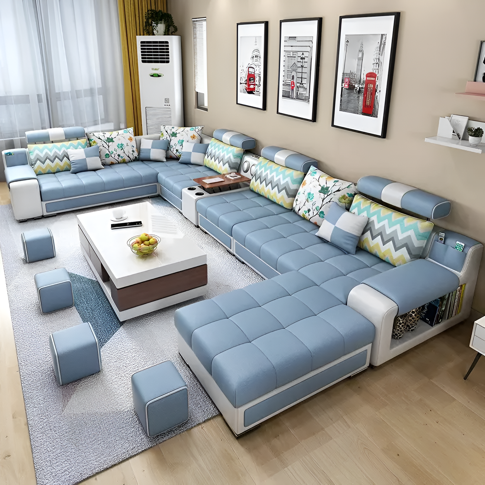 Multifunctional Contemporary Fabric Sectional Sofa / Ruchi