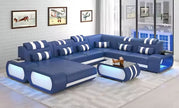 Leather Sectional Sofa With LED Lights / Ruchi 