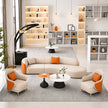 3 Piece Curved Leather Sofa Set / Ruchi