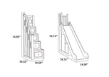 Wooden Castle Bunk Bed With Slide