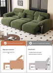Chenille Fabric Remote Control Extendable Sofa Bed
