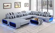 Leather Sectional Sofa With LED Lights / Ruchi 