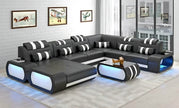 Leather Sectional Sofa With LED Lights / Ruchi 