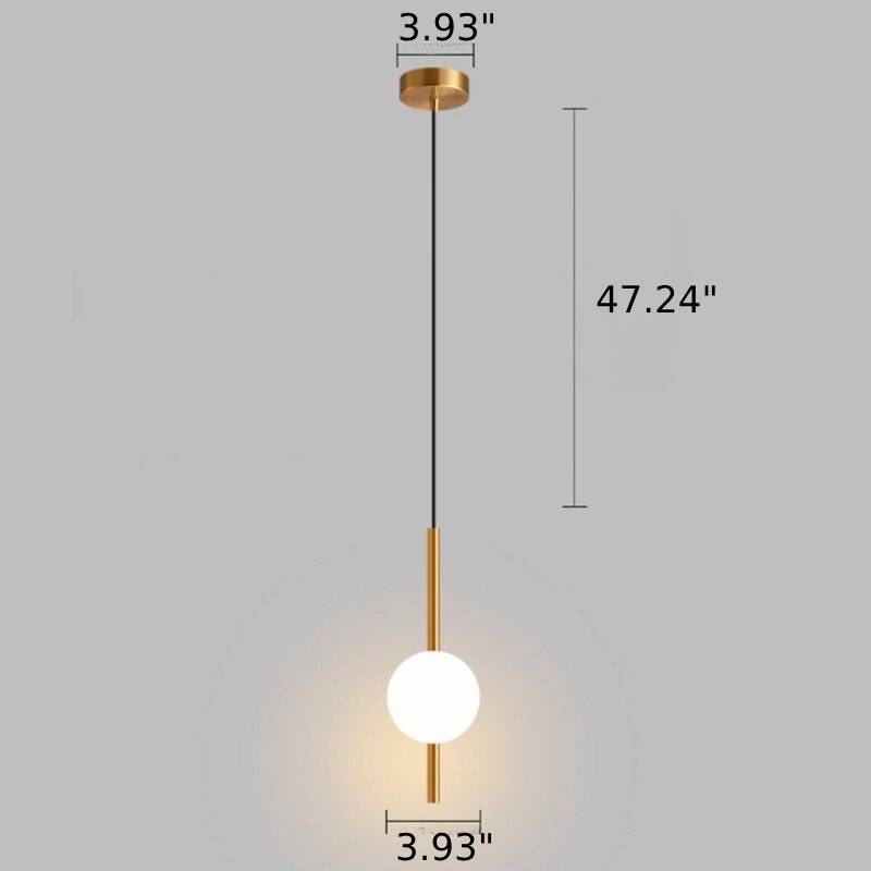 Elegant Glass Ball Design Hanging Lamp LED Pendant Light / Ruchi