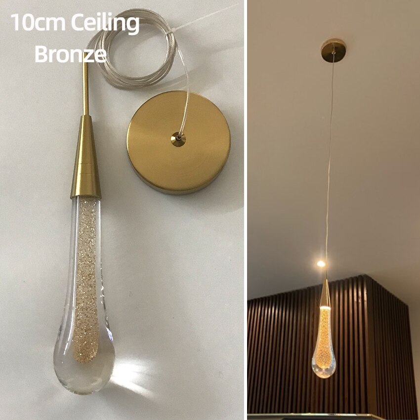 1 Piece Crystal Raindrop Design LED Pendant Light / Ruchi