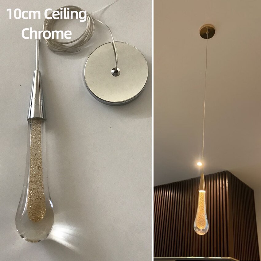 1 Piece Crystal Raindrop Design LED Pendant Light / Ruchi