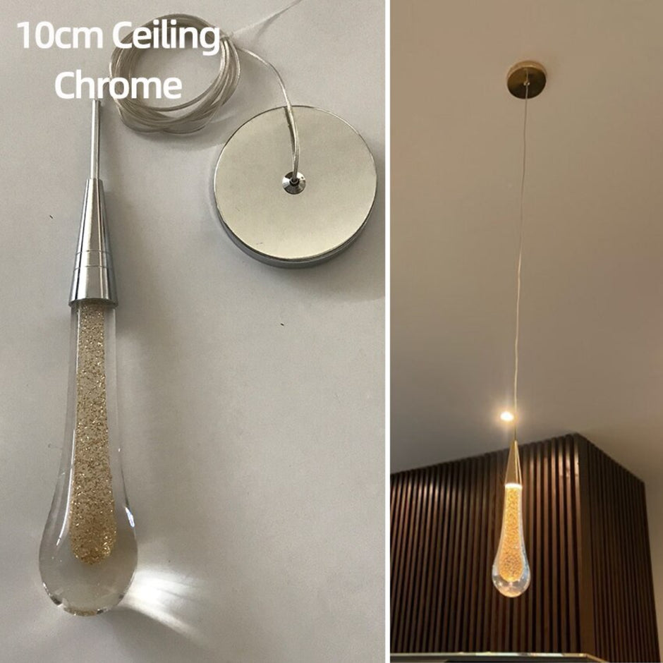Crystal Raindrop Modern LED Pendant Light / Ruchi