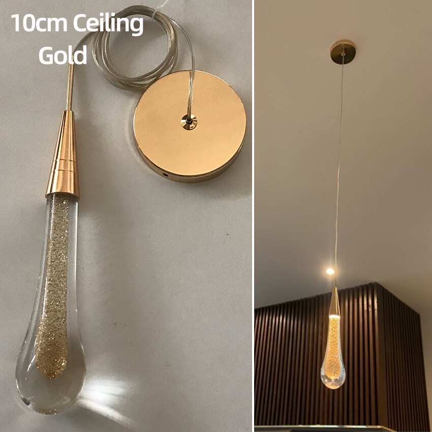 1 Piece Crystal Raindrop Design LED Pendant Light / Ruchi