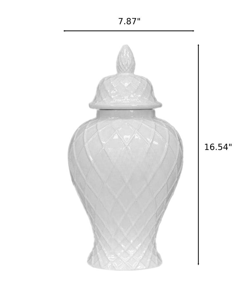 Exquisite Ginger Jar Style Ceramic Vase With Lid / Ruchi