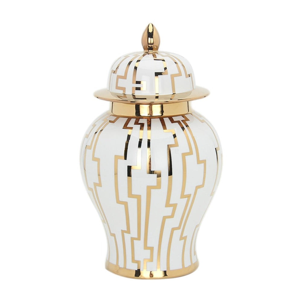 Ceramic Ginger Jar Vase With Lid / Ruchi