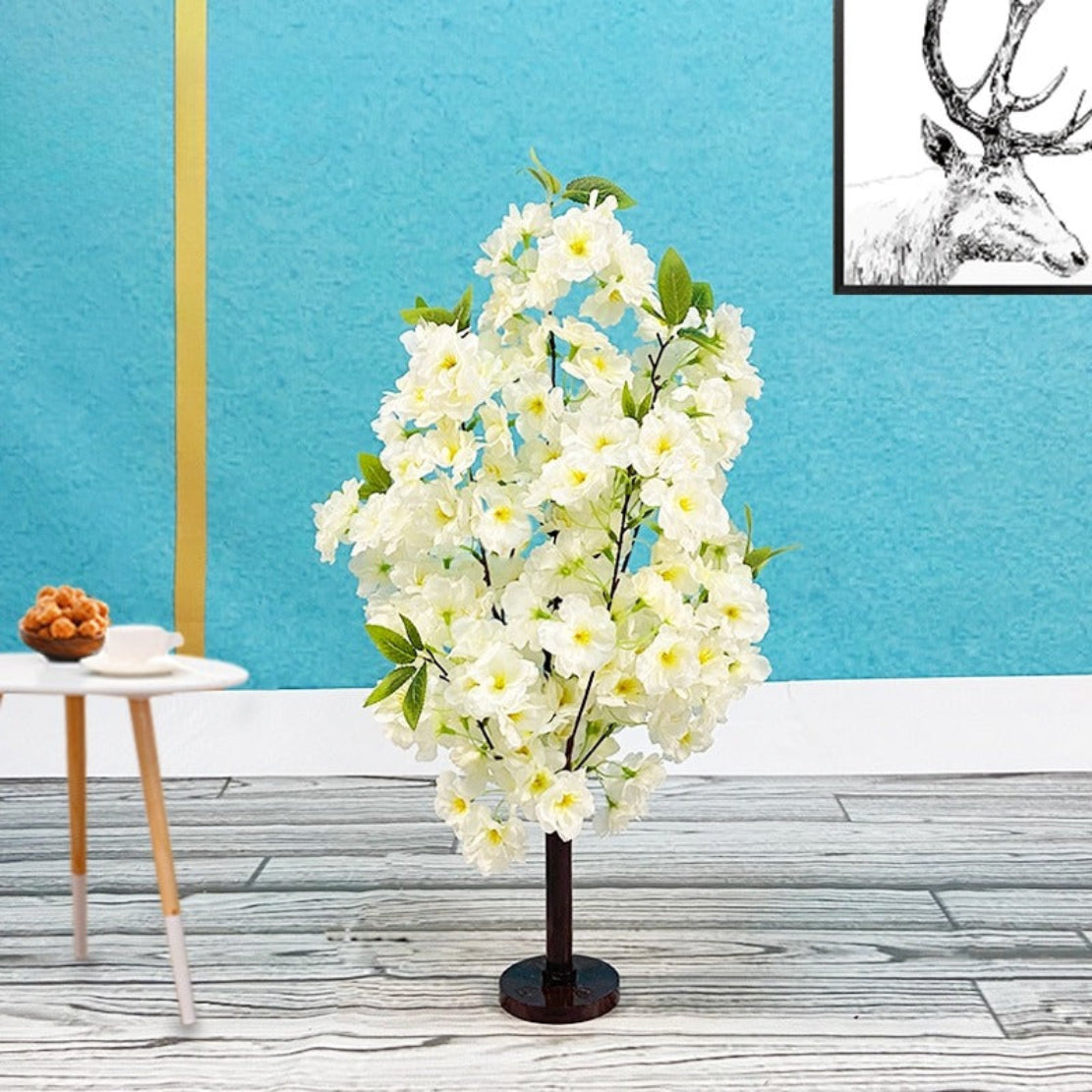 Artificial Silk Petals Cherry Tree For Home Decor / Ruchi