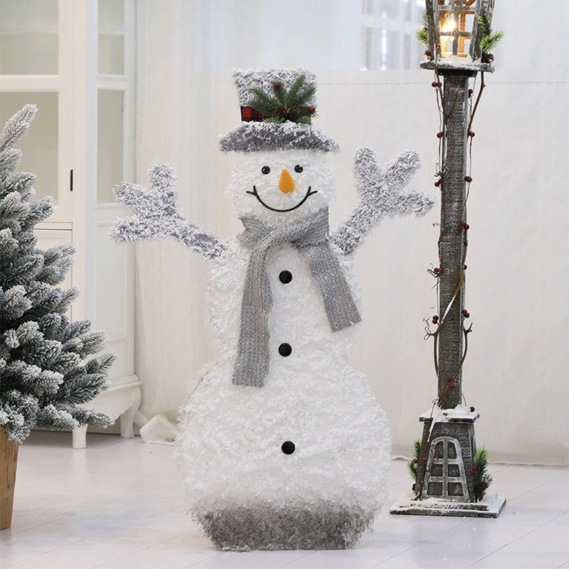 Christmas Snowman Metal Decorations With LED / Ruchi