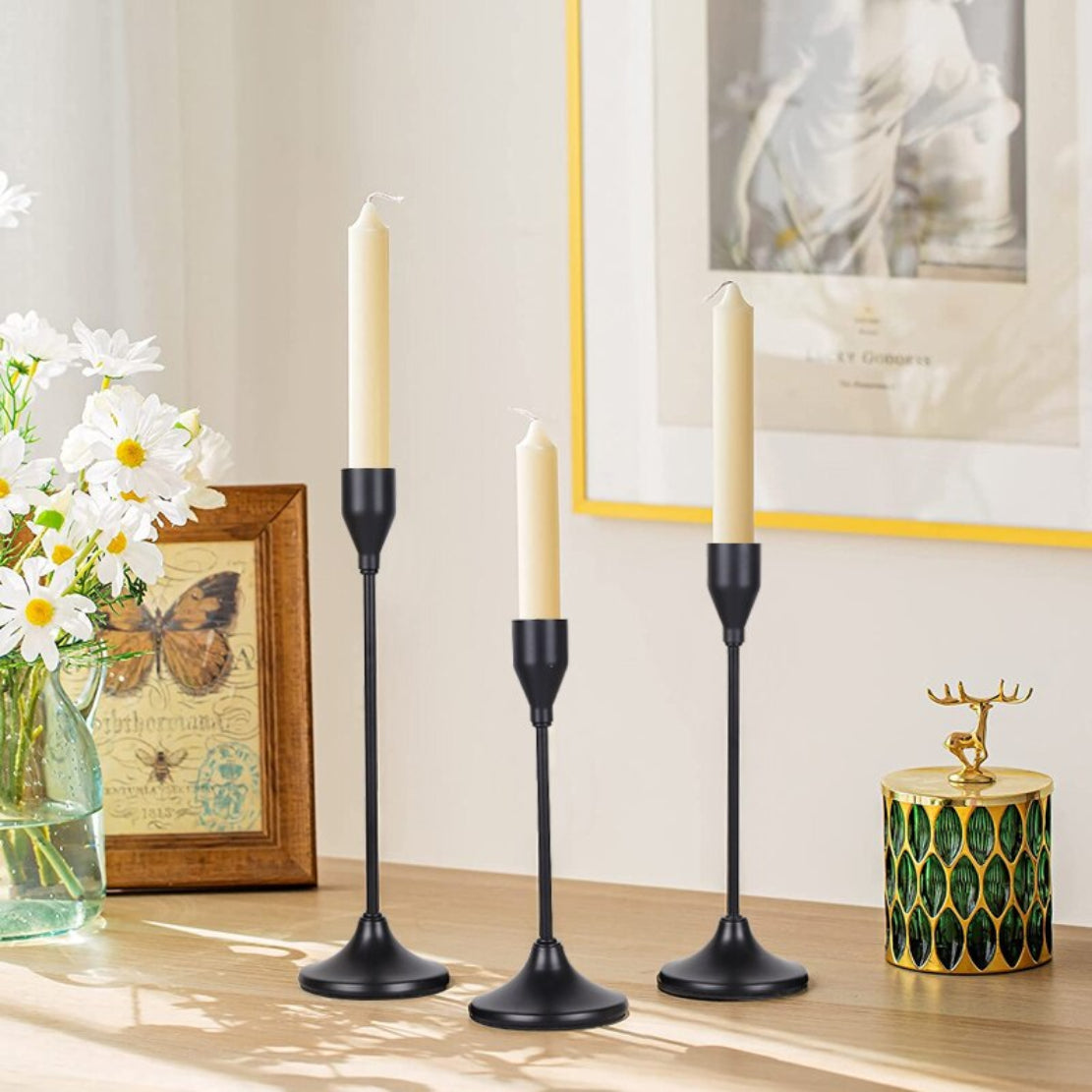 Decorative Metal Candle Holder Set Of 3 / Ruchi