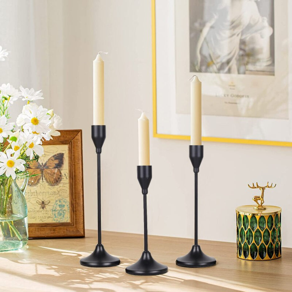 Decorative Metal Candle Holder Set Of 3 / Ruchi