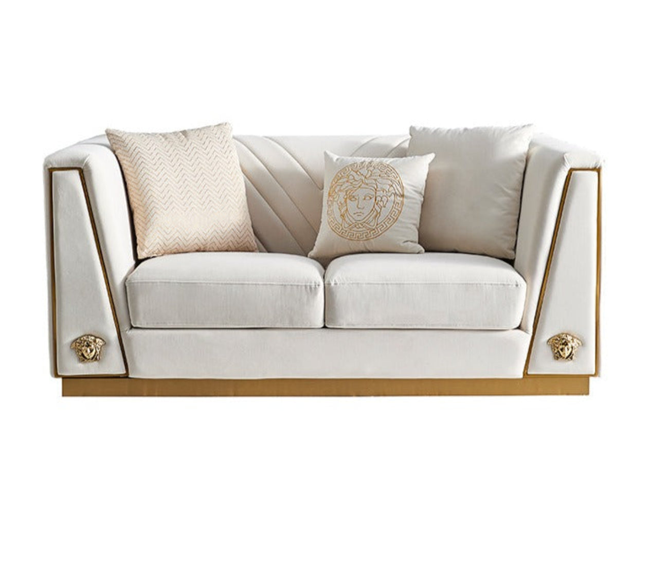 Royal Comfort Logo Designed 1-2-3 Fabric Sofa Set / Ruchi