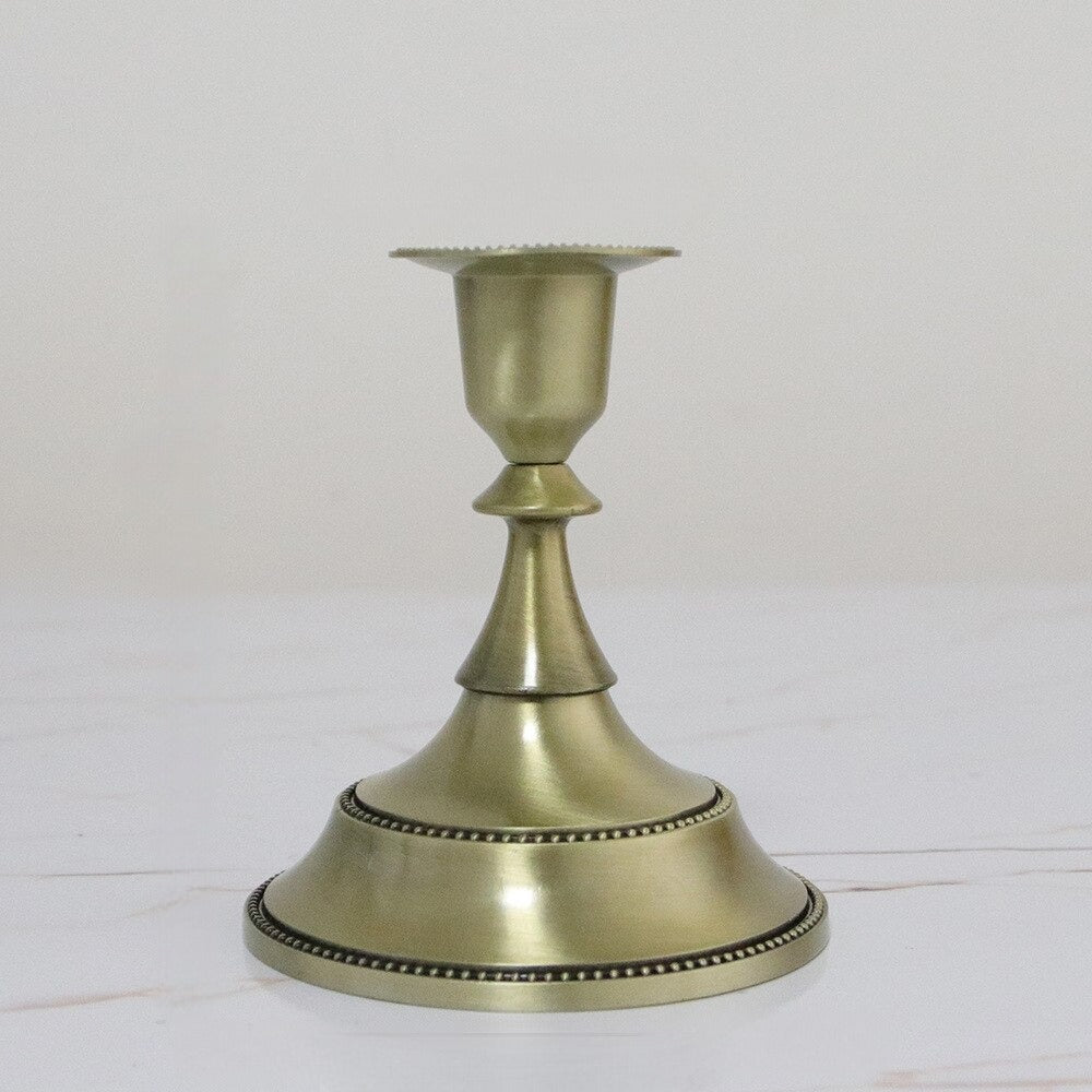 Vintage Metal Crafted Stylish Armed Candle Holder / Ruchi