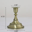 Vintage Metal Candle Holder Pillar / Ruchi