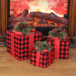 Set Of 3 Metal Christmas Gift Boxes / Ruchi